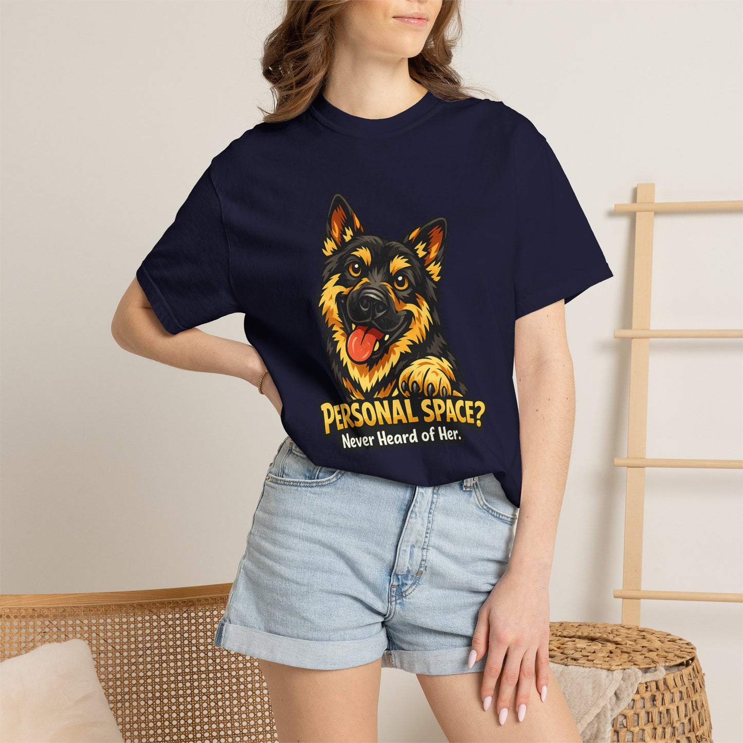 Personal Space? Never Heard of Her German Shepherd T-Shirt | Funny Dog Tee