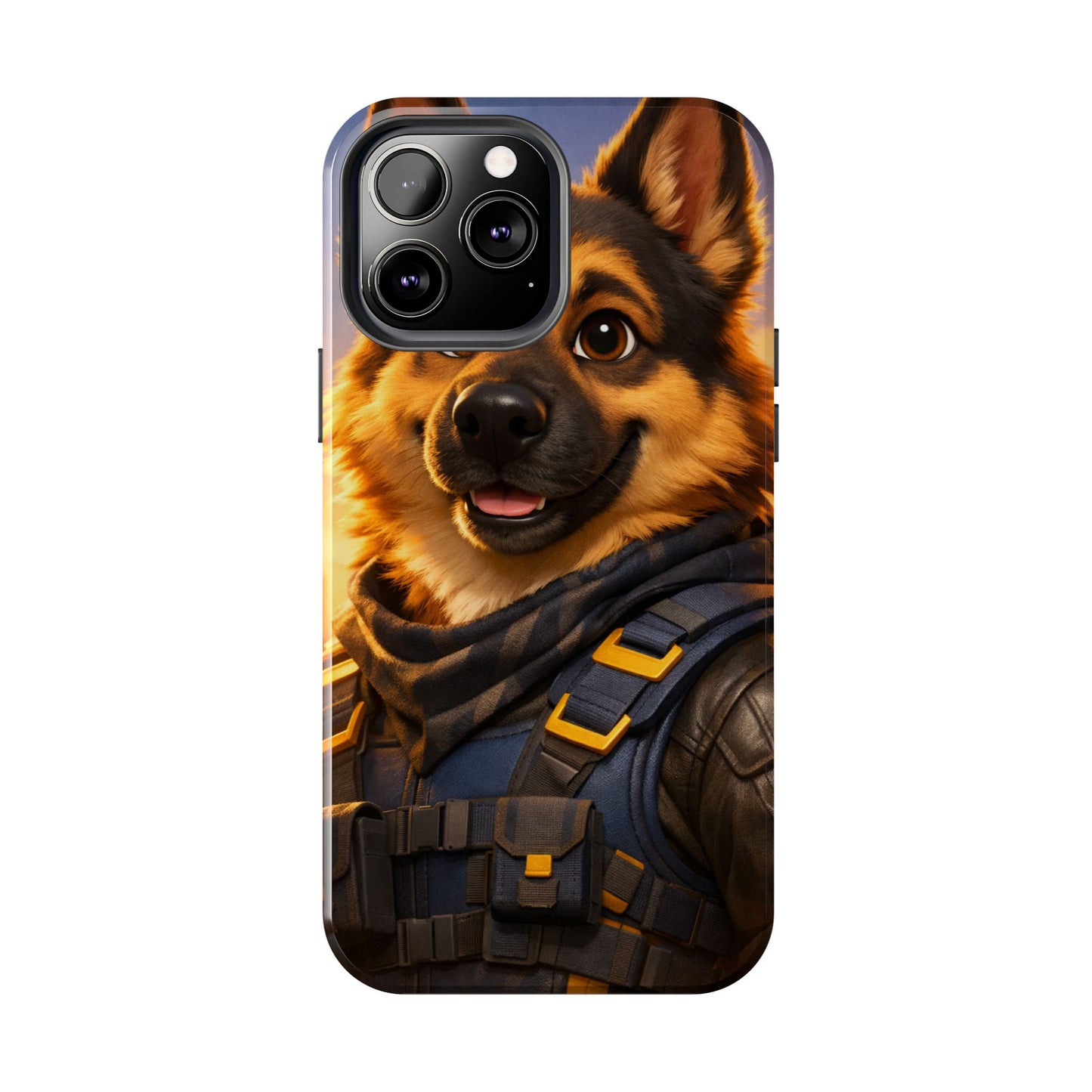 German Shepherd Tactical Hero Phone Case – Tough Protective Cover for iPhone & Samsung