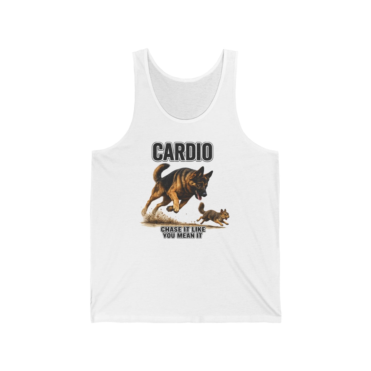 Cardio German Shepherd Tank Top | Workout Tank | Fitness Shirt for Dog Lovers