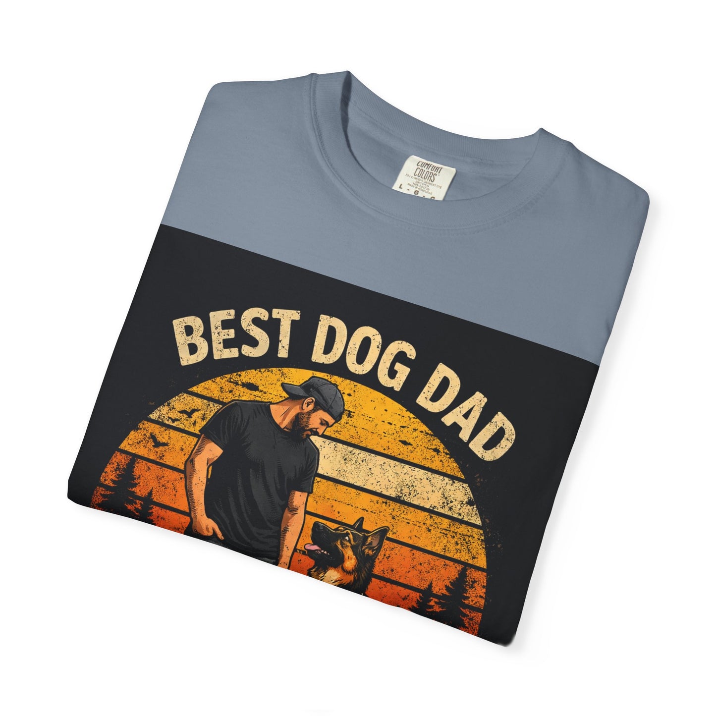 Best Dog Dad by My Side T-Shirt | Dog Lover Father Tee