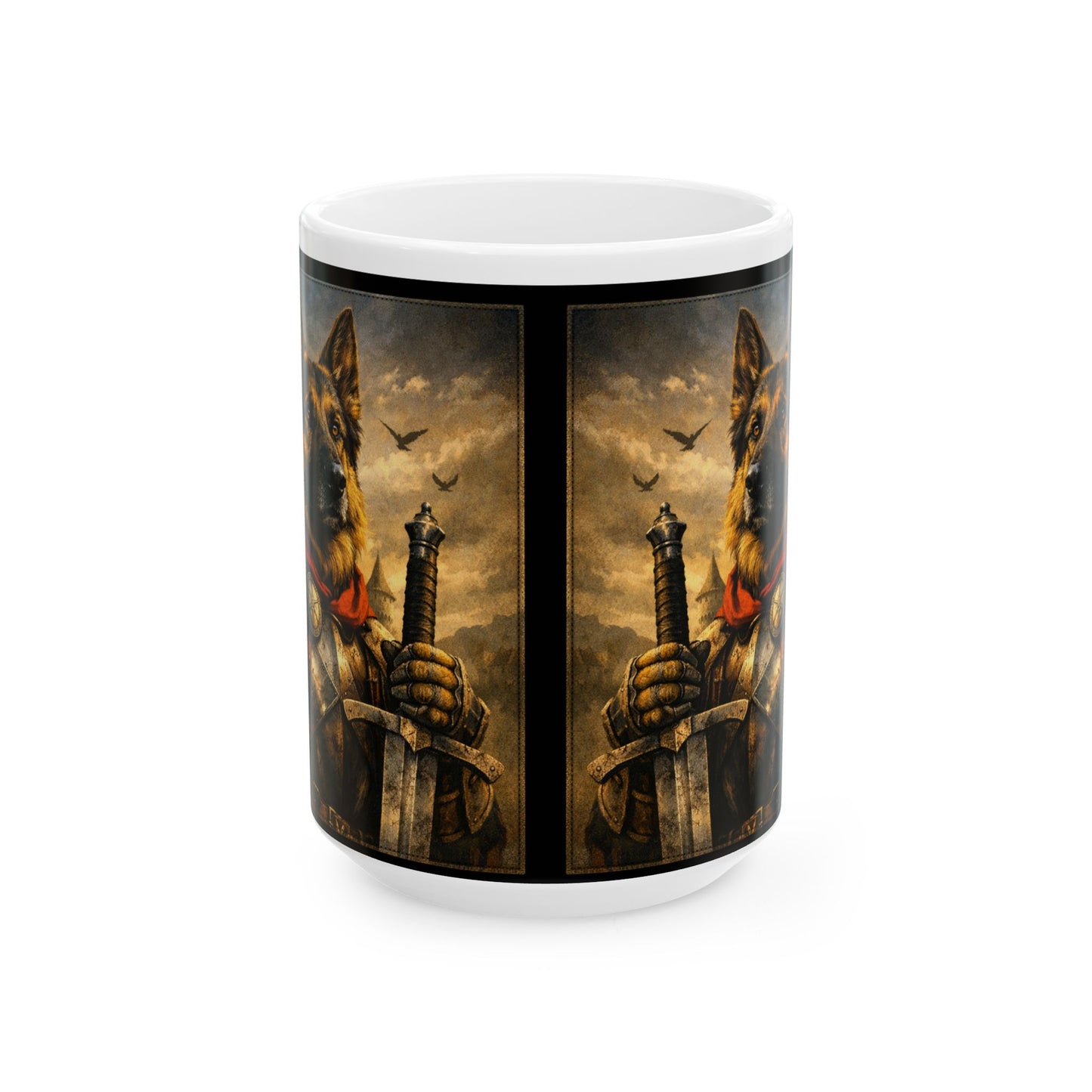 Medieval Knight Illustration Mug | Ceramic Coffee Cup