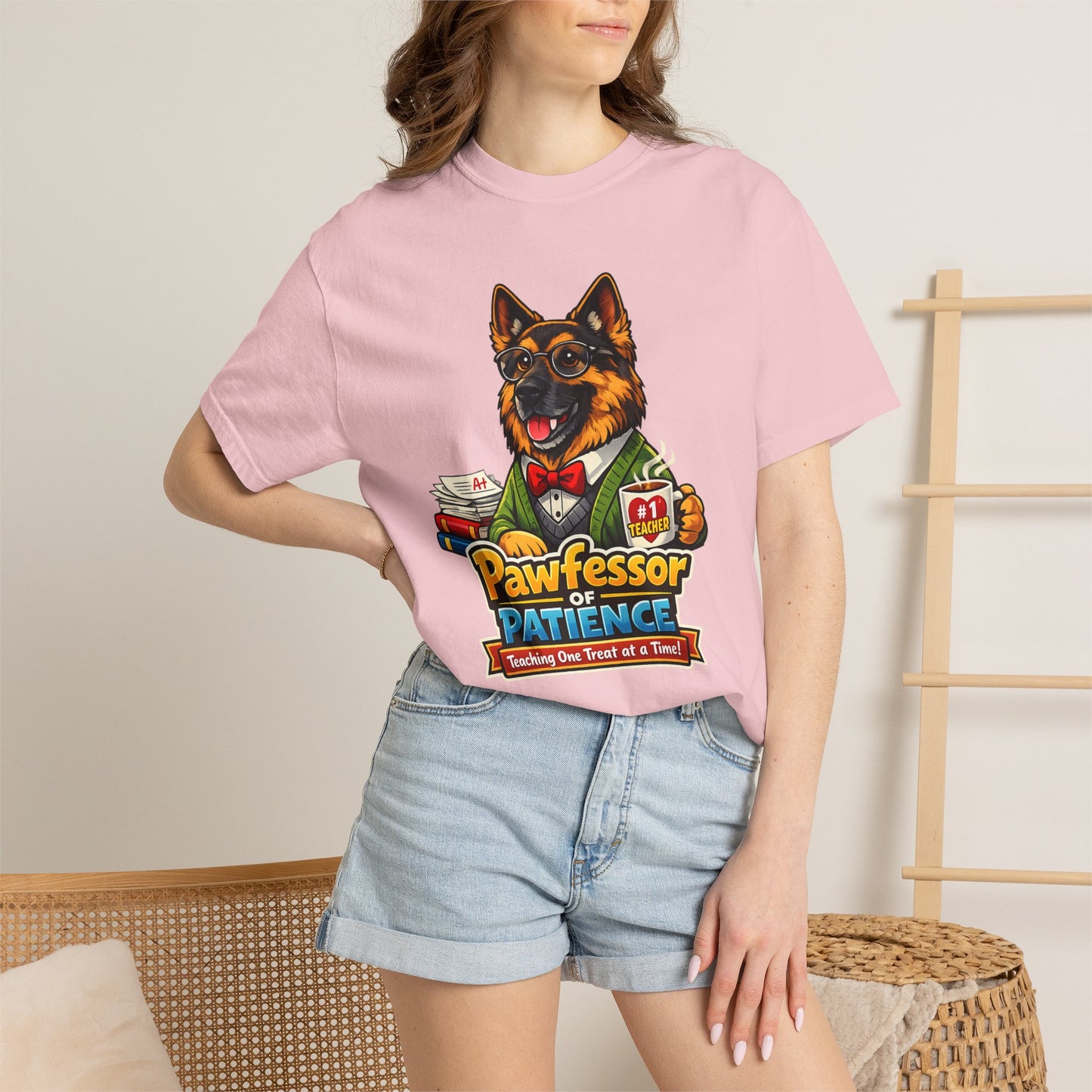 Pawfessor of Patience T-Shirt | German Shepherd Teacher Design