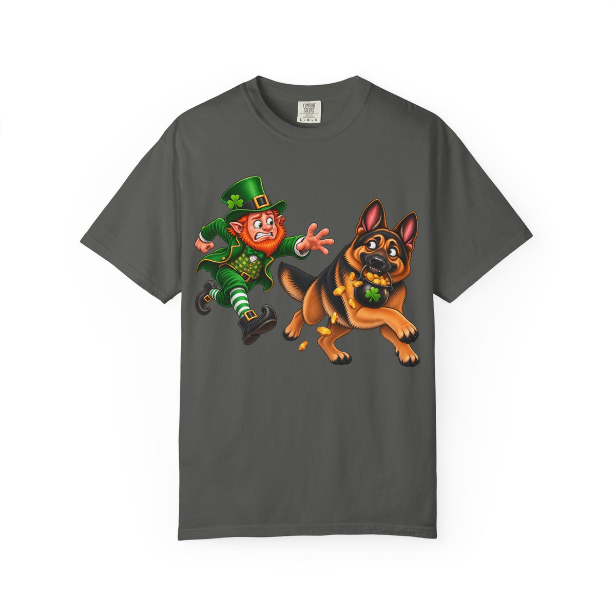 German Shepherd St. Patrick’s Day Shirt – Funny Leprechaun Chase GSD Tee