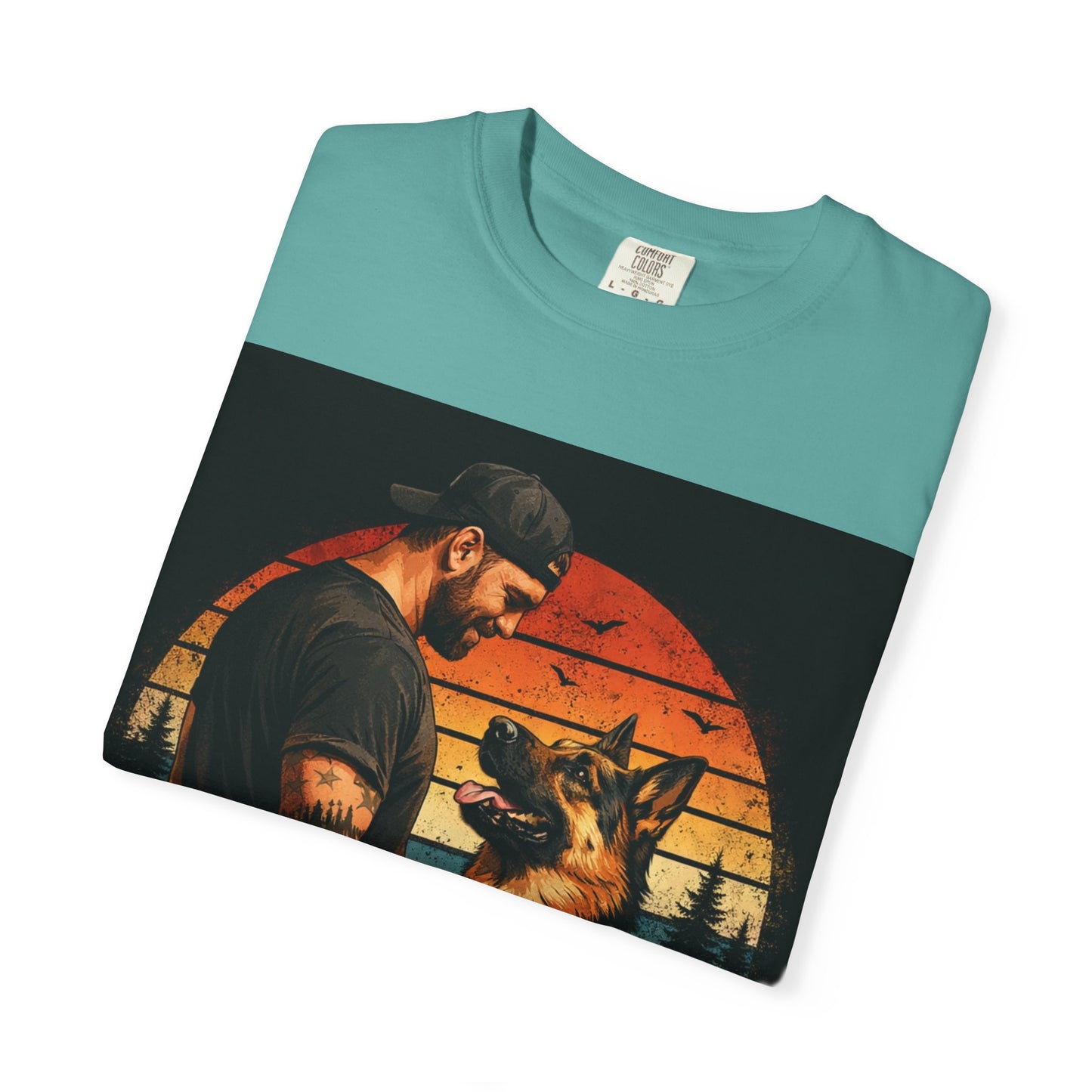 Best Dog Dad Ever Shirt | German Shepherd Dog Dad Tee | Loyal Companions Forever Friends | Comfort Colors 1717 Vintage Tee