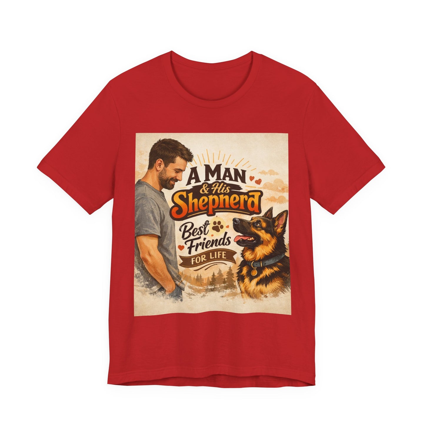 A Man & His Shepherd Best Friends For Life T‑Shirt — German Shepherd Dog Shirt