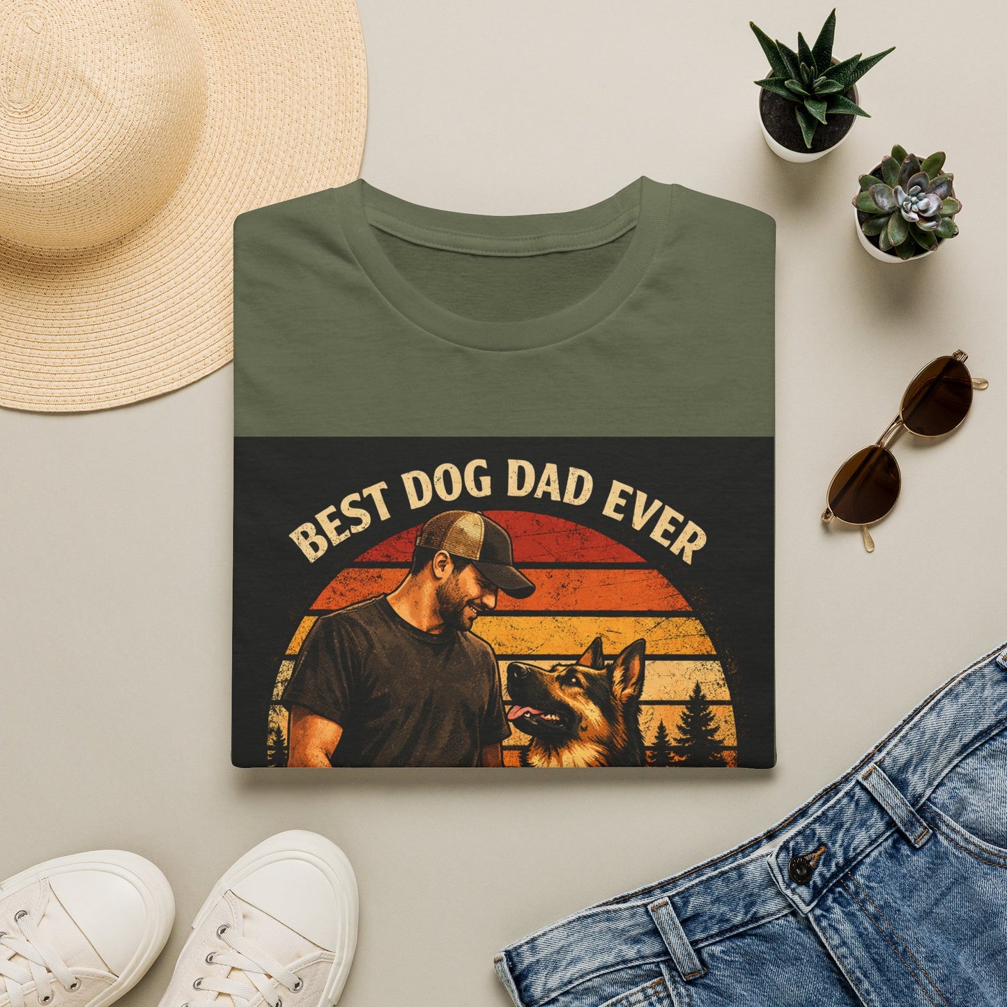 Best Dog Dad Ever T-Shirt | Dog Dad Shirt, German Shepherd Tee