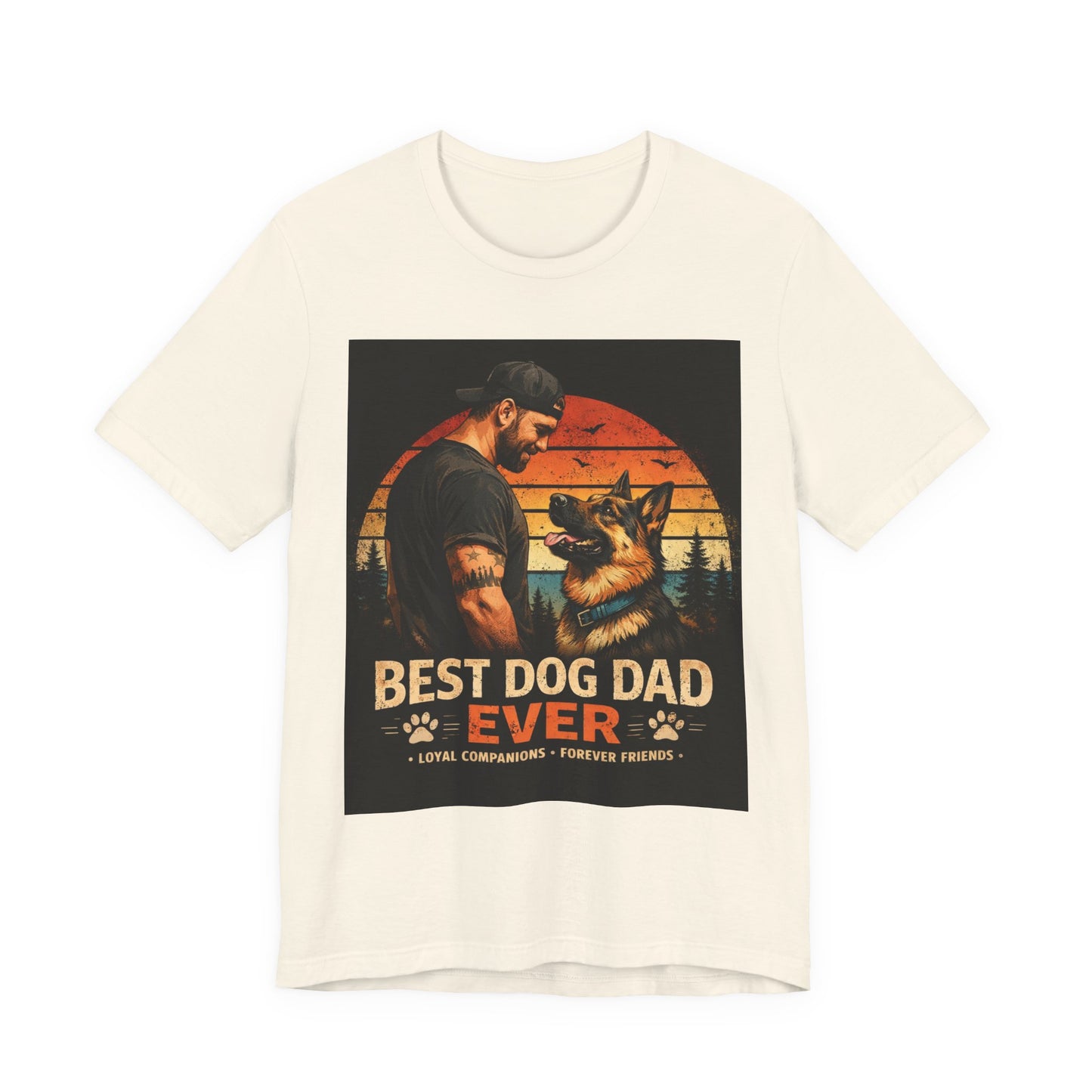 Best Dog Dad Ever Shirt | German Shepherd Dog Dad Tee | Loyal Companions Forever Friends | Bella Canvas 3001 Soft Tee