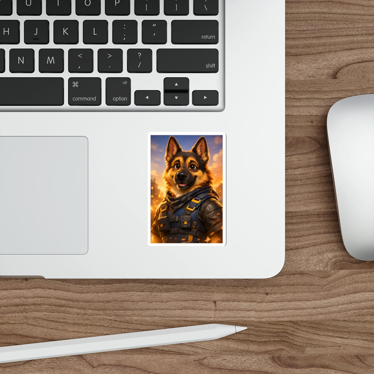German Shepherd Tactical Hero Die‑Cut Sticker – Durable Vinyl Dog Lover Decal