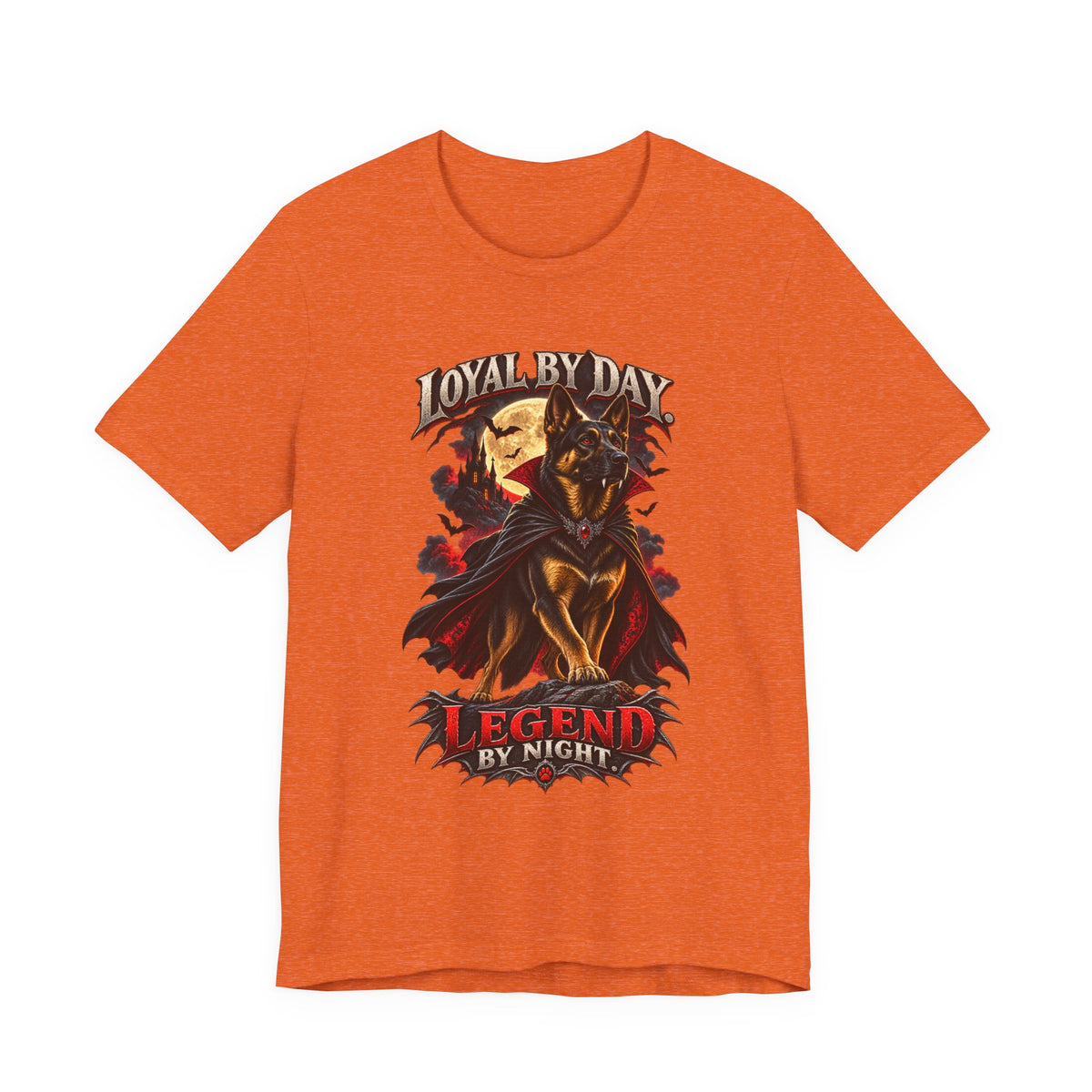German Shepherd Loyal by Day Legend by Night Halloween T-Shirt