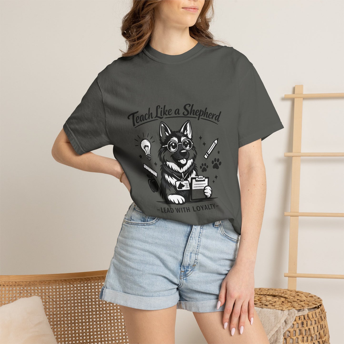 Teacher Life German Shepherd T‑Shirt – Funny Back to School Dog Lover Tee | Classroom Outfit | Gildan 64000
