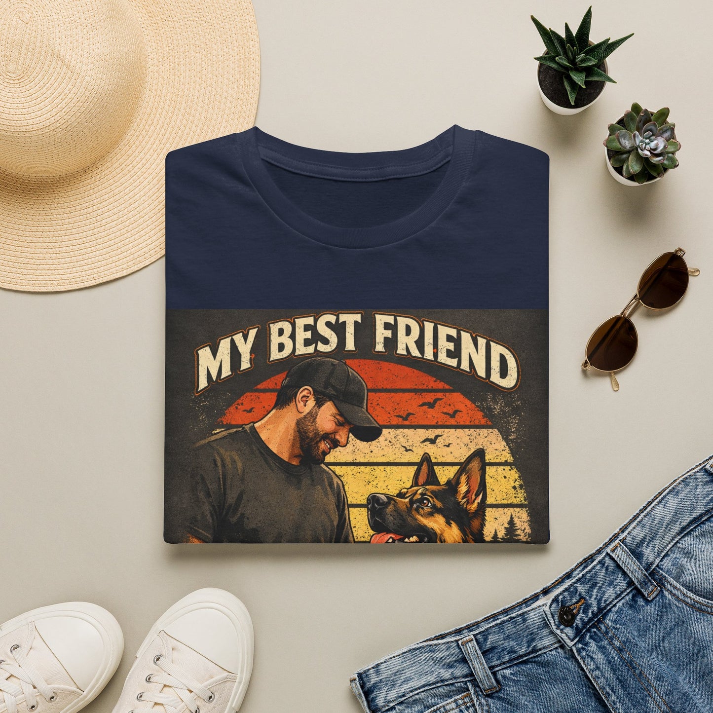 My Best Friend Has Paws T-Shirt | Dog Lover Retro Graphic