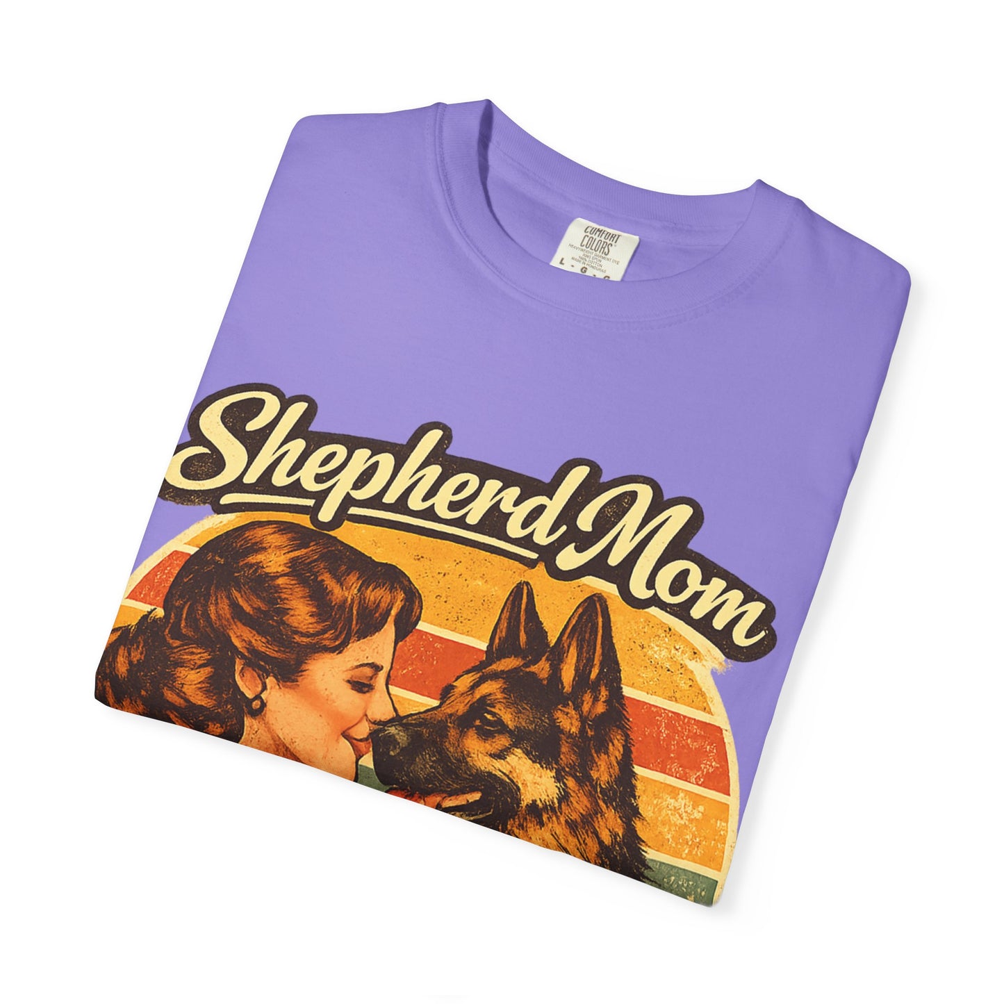 Shepherd Mom Vintage Portrait T-Shirt | German Shepherd Mom Tee