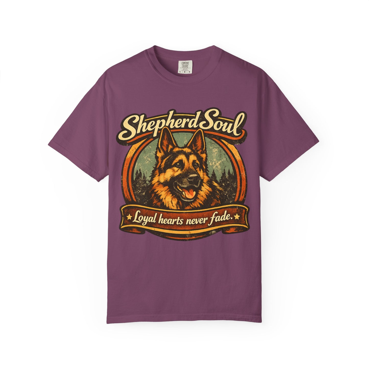 Shepherd Soul German Shepherd Portrait T-Shirt | Loyal Hearts Never Fade
