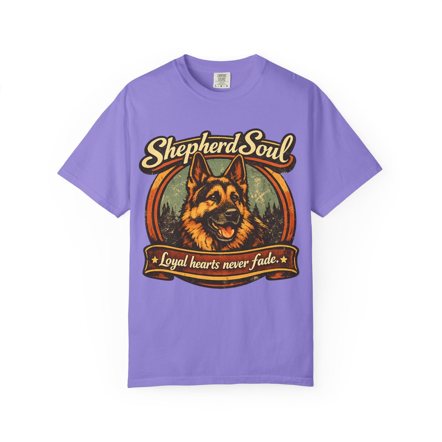 Shepherd Soul German Shepherd Portrait T-Shirt | Loyal Hearts Never Fade