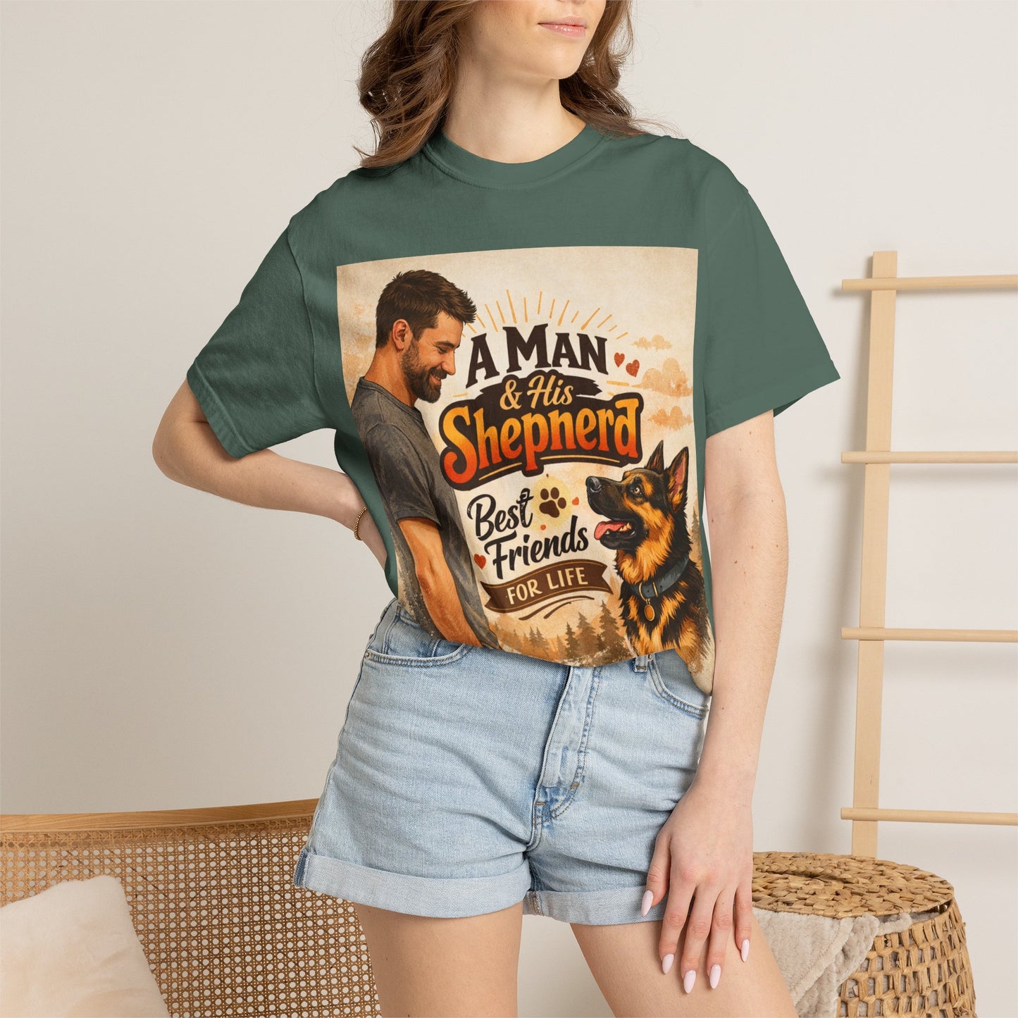 A Man & His Shepherd Best Friends for Life T‑Shirt — German Shepherd Dog Lover Tee
