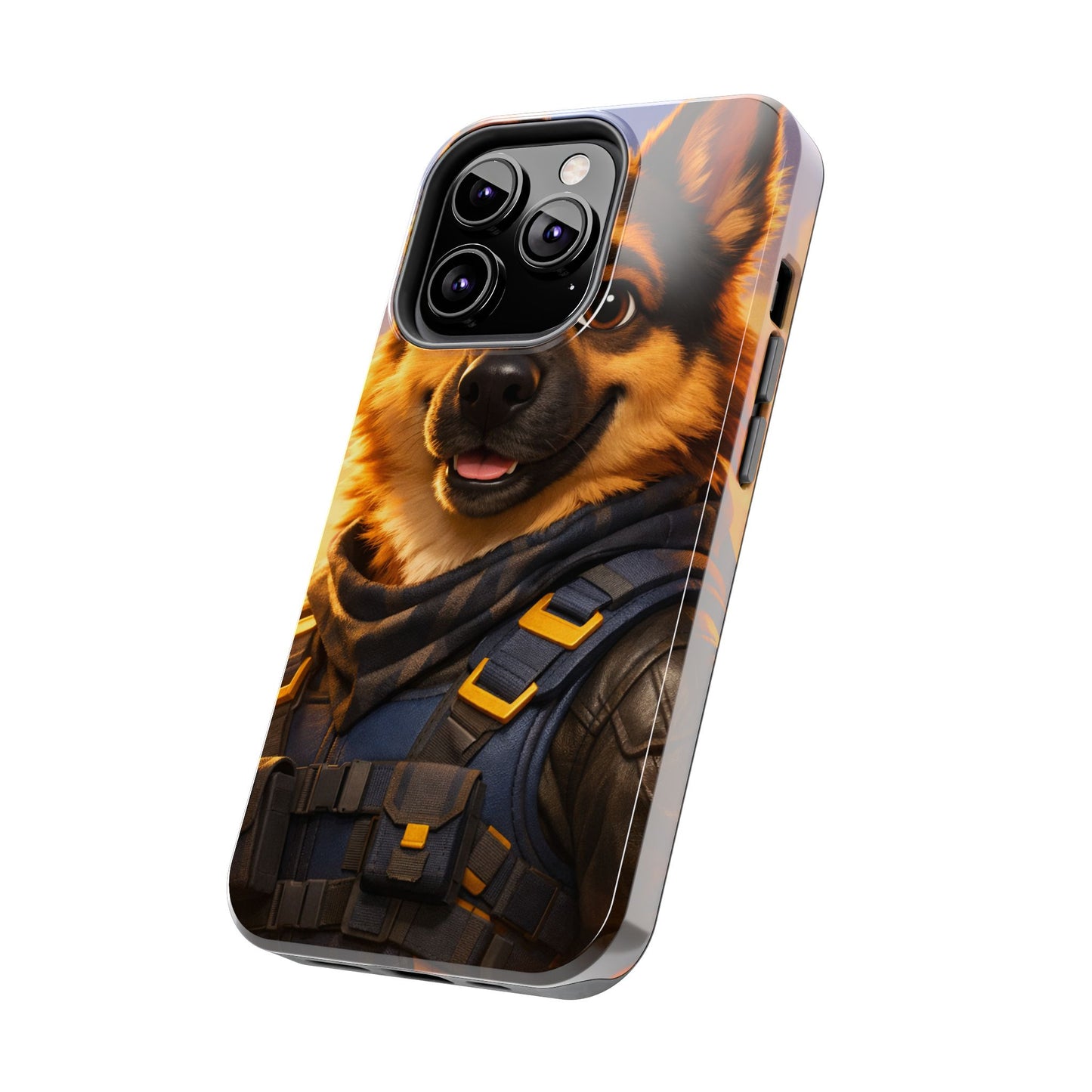 German Shepherd Tactical Hero Phone Case – Tough Protective Cover for iPhone & Samsung