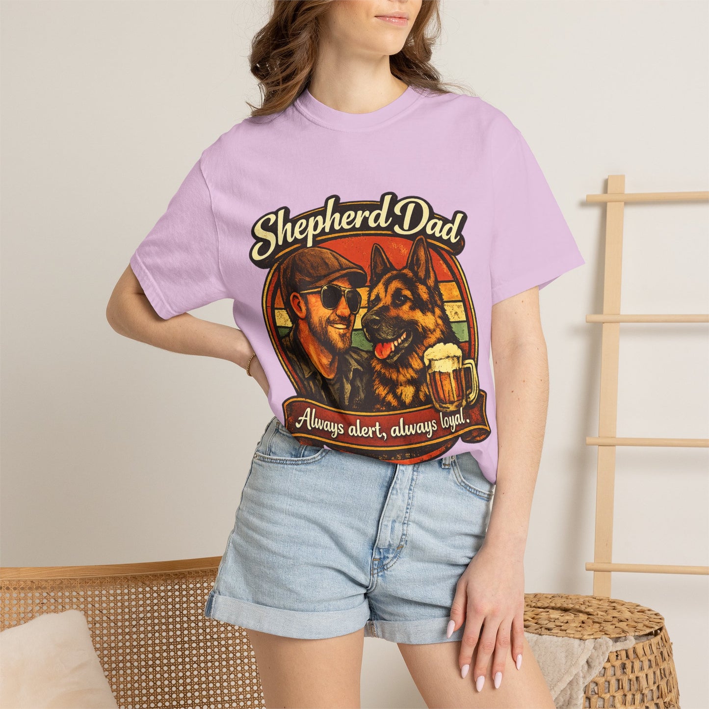 Shepherd Dad graphic T-Shirt | German Shepherd owner tee, dog lover shirt