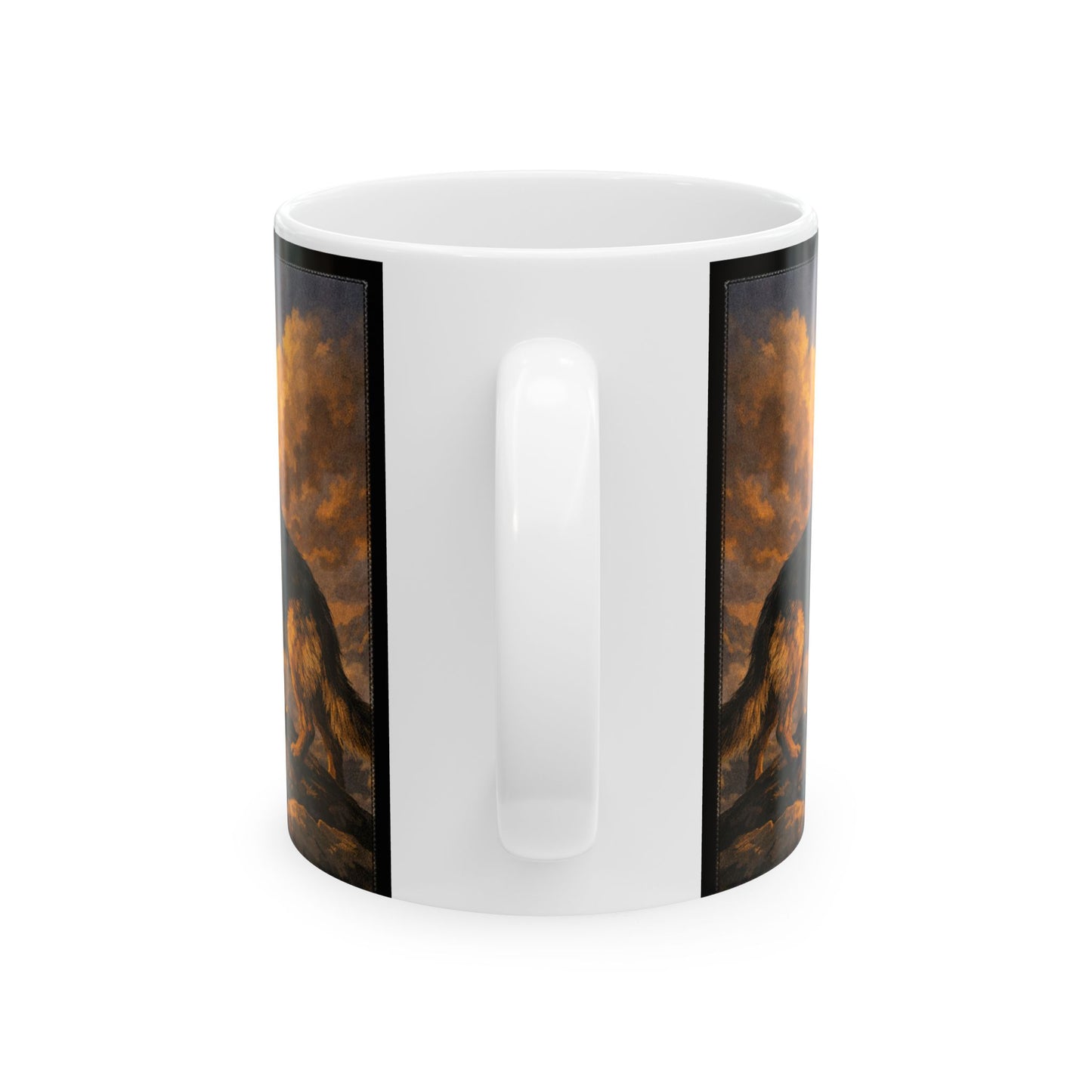 Floating Island with Waterfalls Mug | Fantasy Sunset Landscape Ceramic Mug