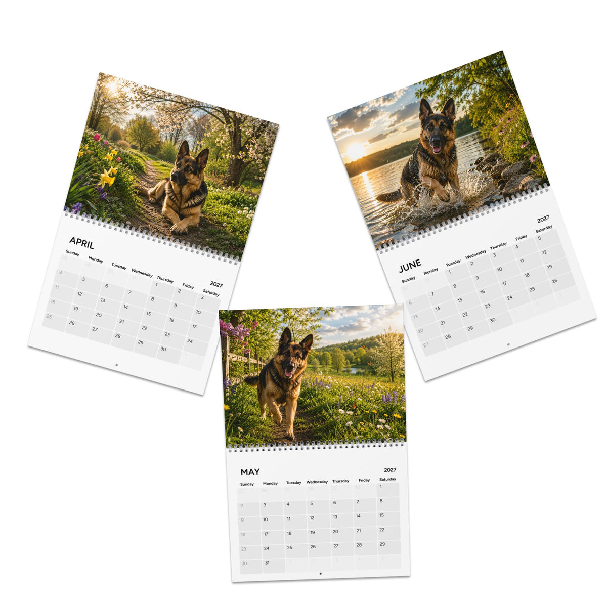 German Shepherds Through the Seasons – 2027 Wall Calendar