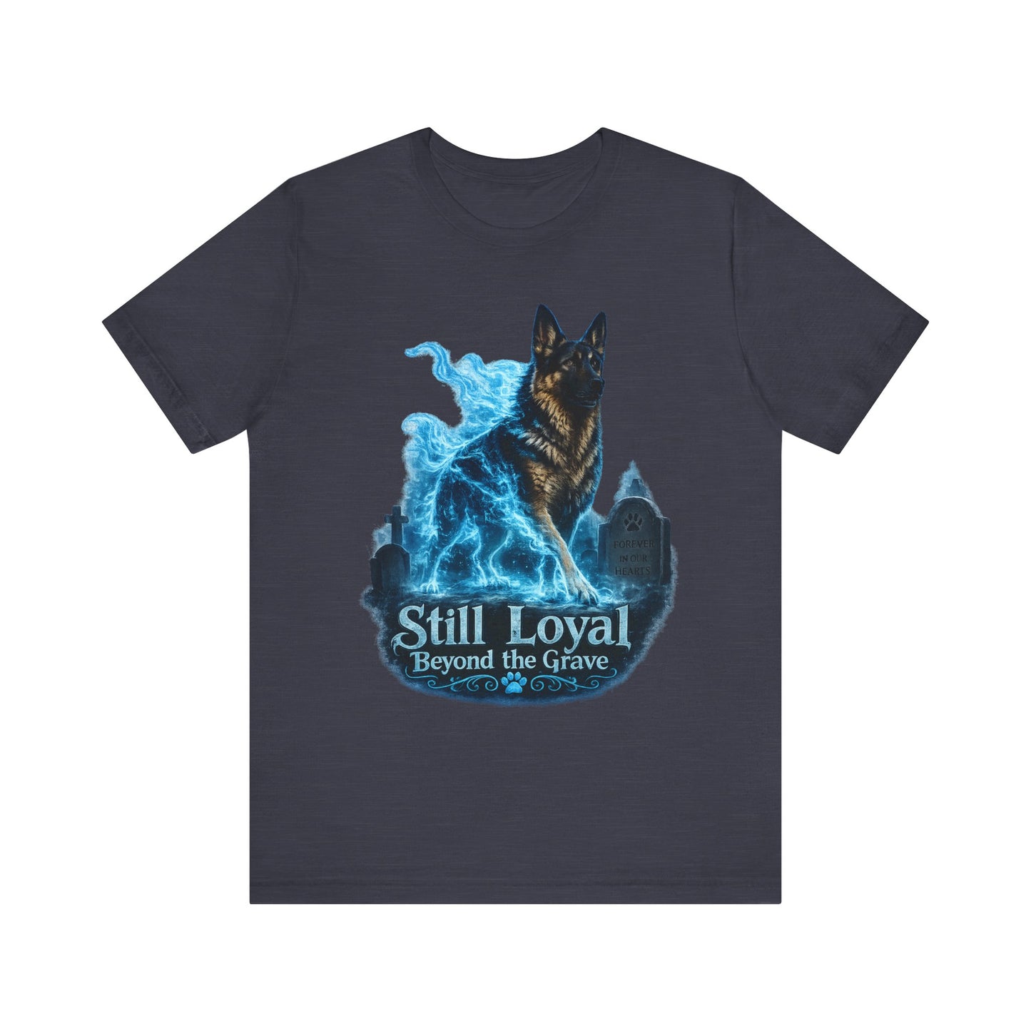 Ghost German Shepherd Shirt | Still Loyal Beyond the Grave | Gothic Halloween Dog T-Shirt