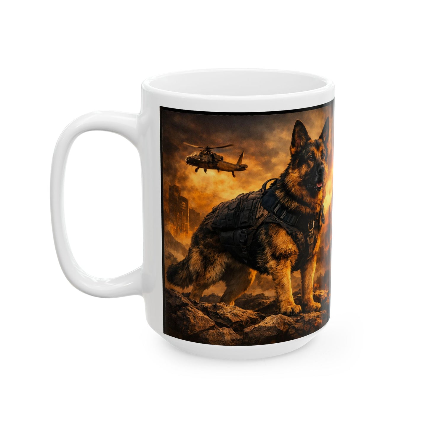 Military K9 German Shepherd Mug | Ceramic Coffee Tea Cup