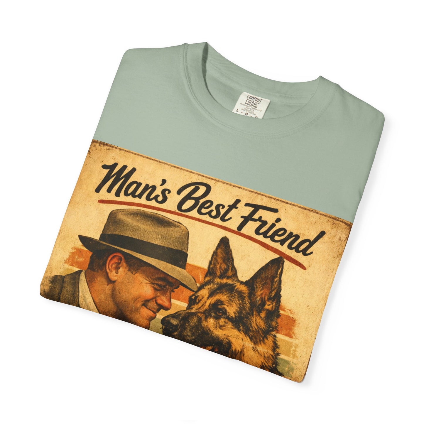 Man's Best Friend Loyal to the End T-shirt | Retro Dog Vintage Poster