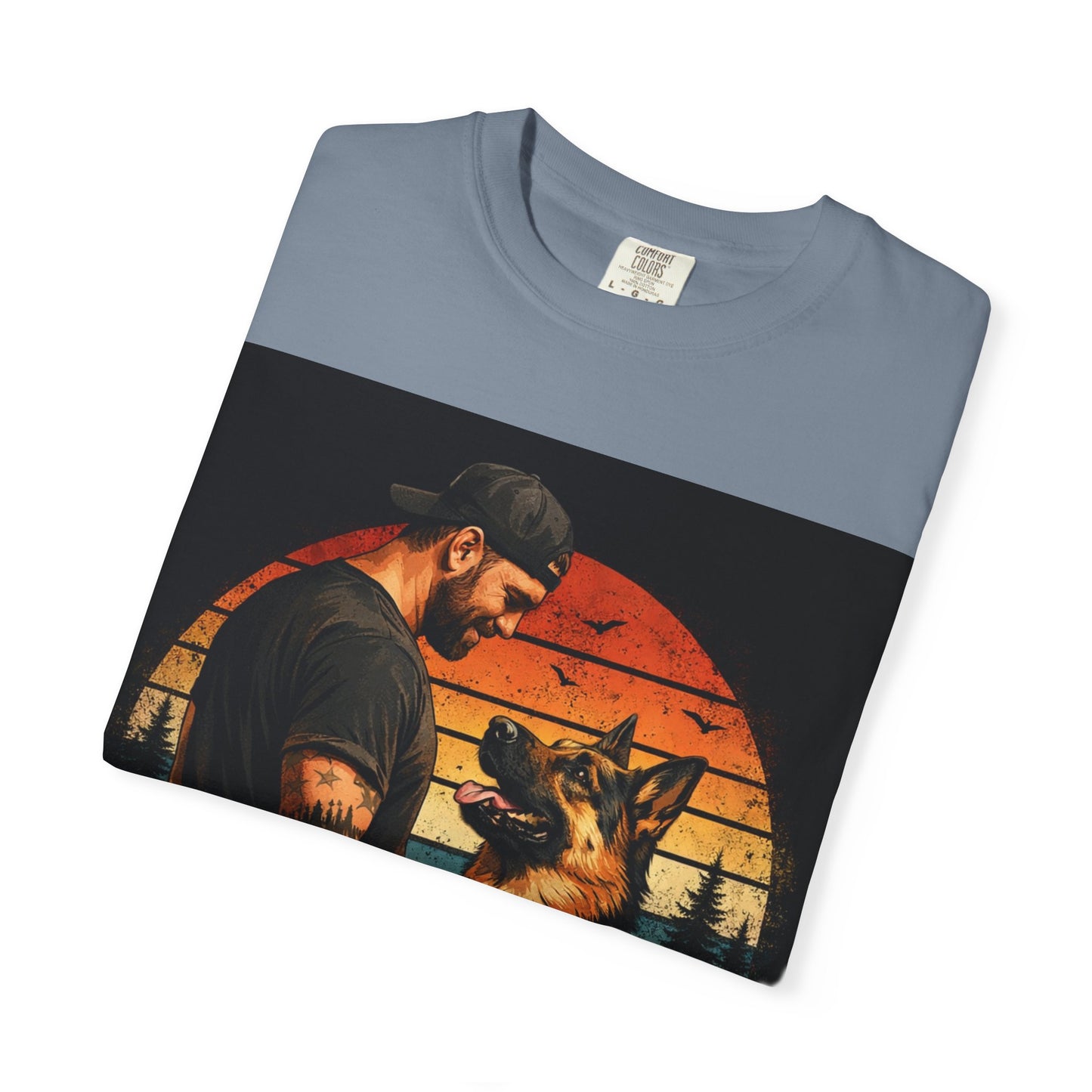 Best Dog Dad Ever Shirt | German Shepherd Dog Dad Tee | Loyal Companions Forever Friends | Comfort Colors 1717 Vintage Tee