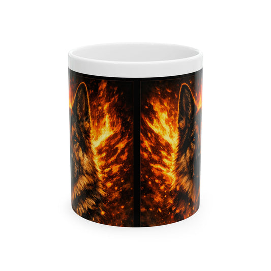 Fiery Shepherd Face Mug | Ceramic Coffee Tea Cup