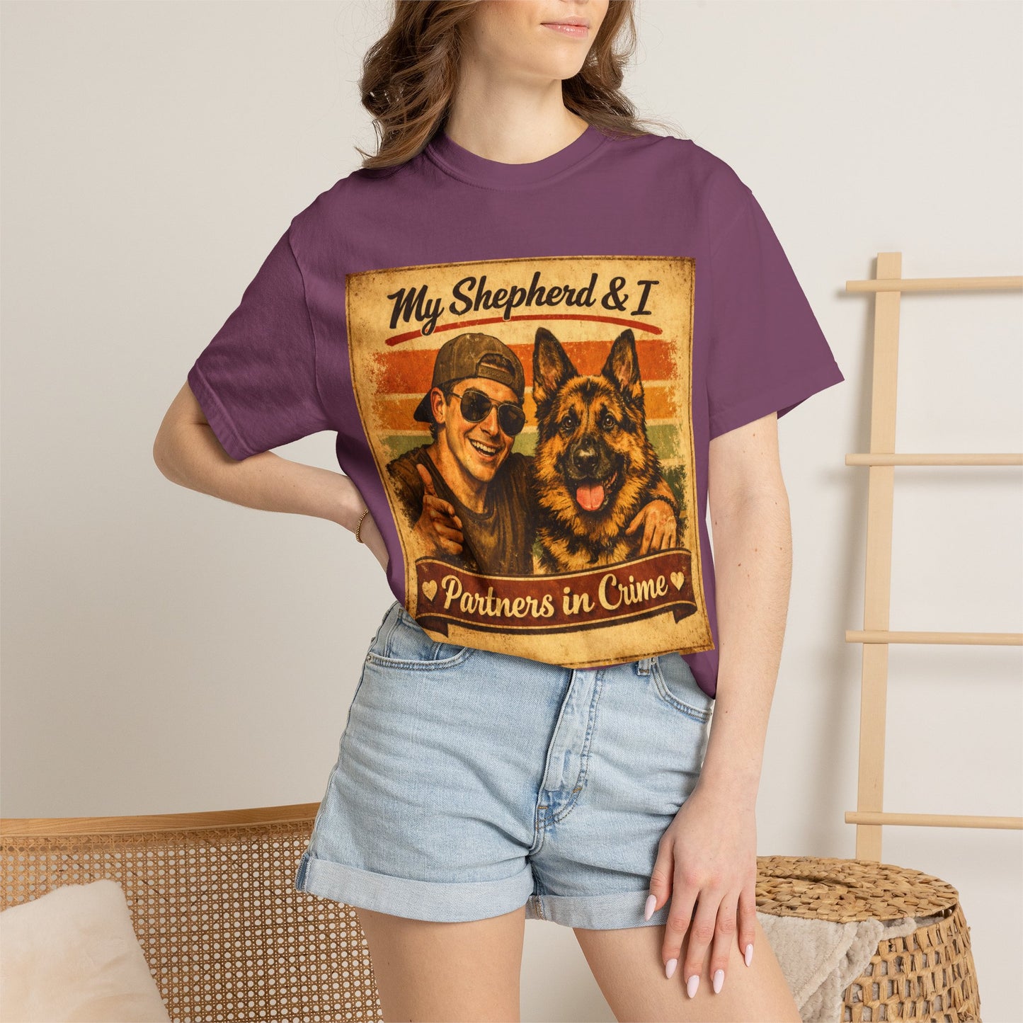 My Shepherd & I Partners in Crime T-Shirt | German Shepherd Dog Tee