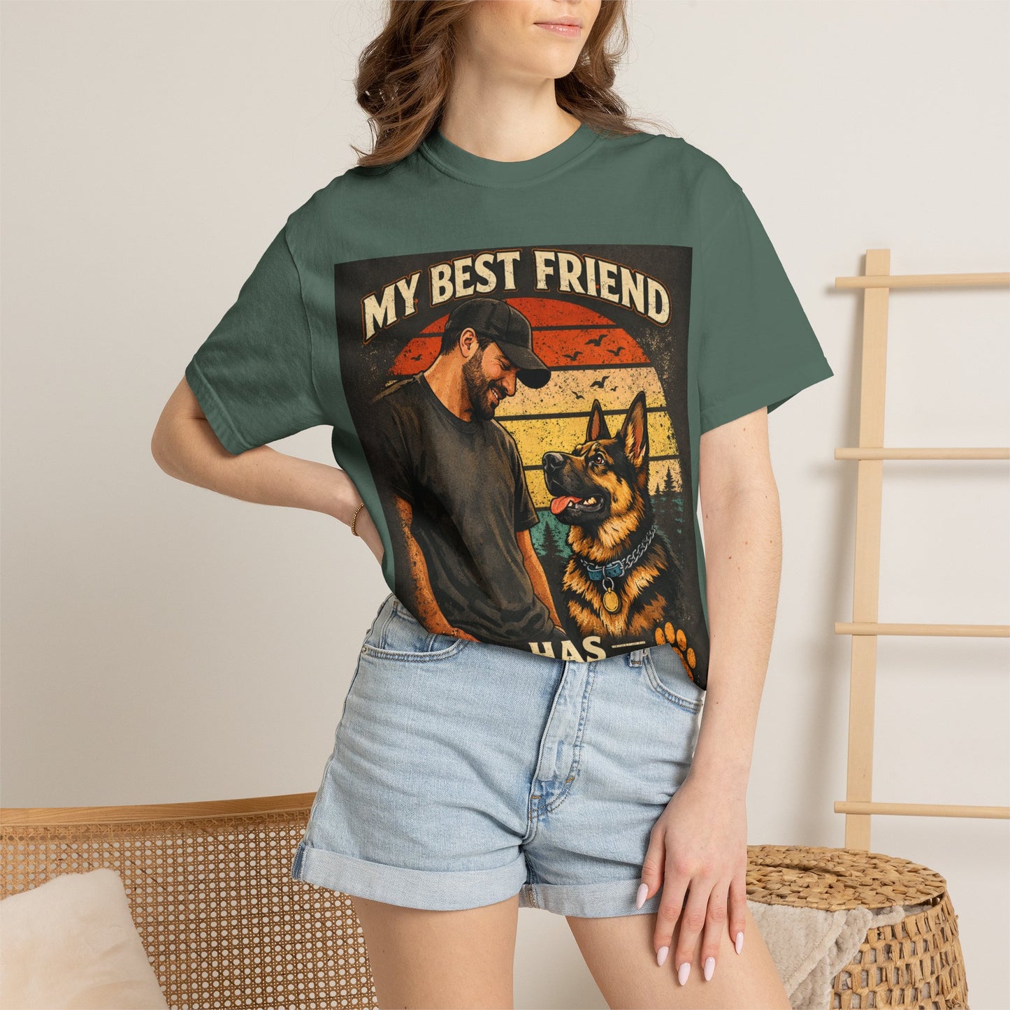 My Best Friend Has Paws T-Shirt | Dog Lover Graphic Tee
