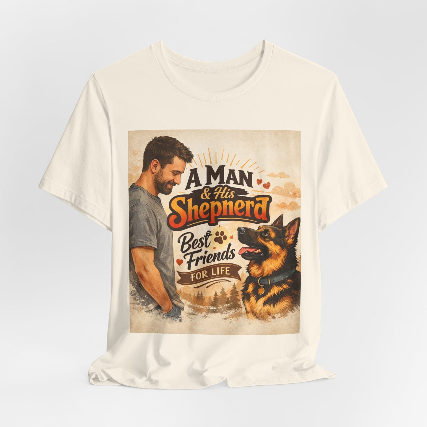 A Man & His Shepherd Best Friends For Life T‑Shirt — German Shepherd Dog Shirt