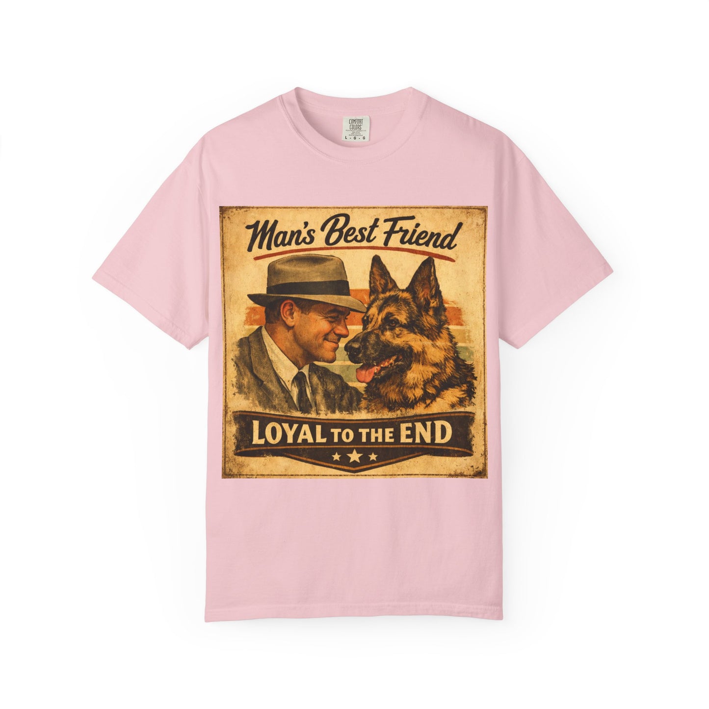 Man's Best Friend Loyal to the End T-shirt | Retro Dog Vintage Poster