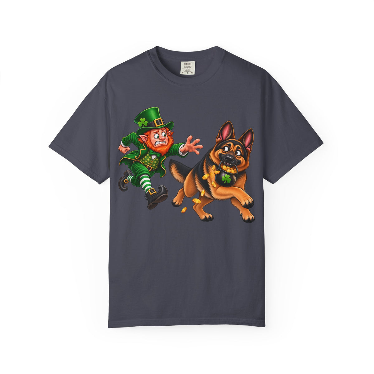 German Shepherd St. Patrick’s Day Shirt – Funny Leprechaun Chase GSD Tee