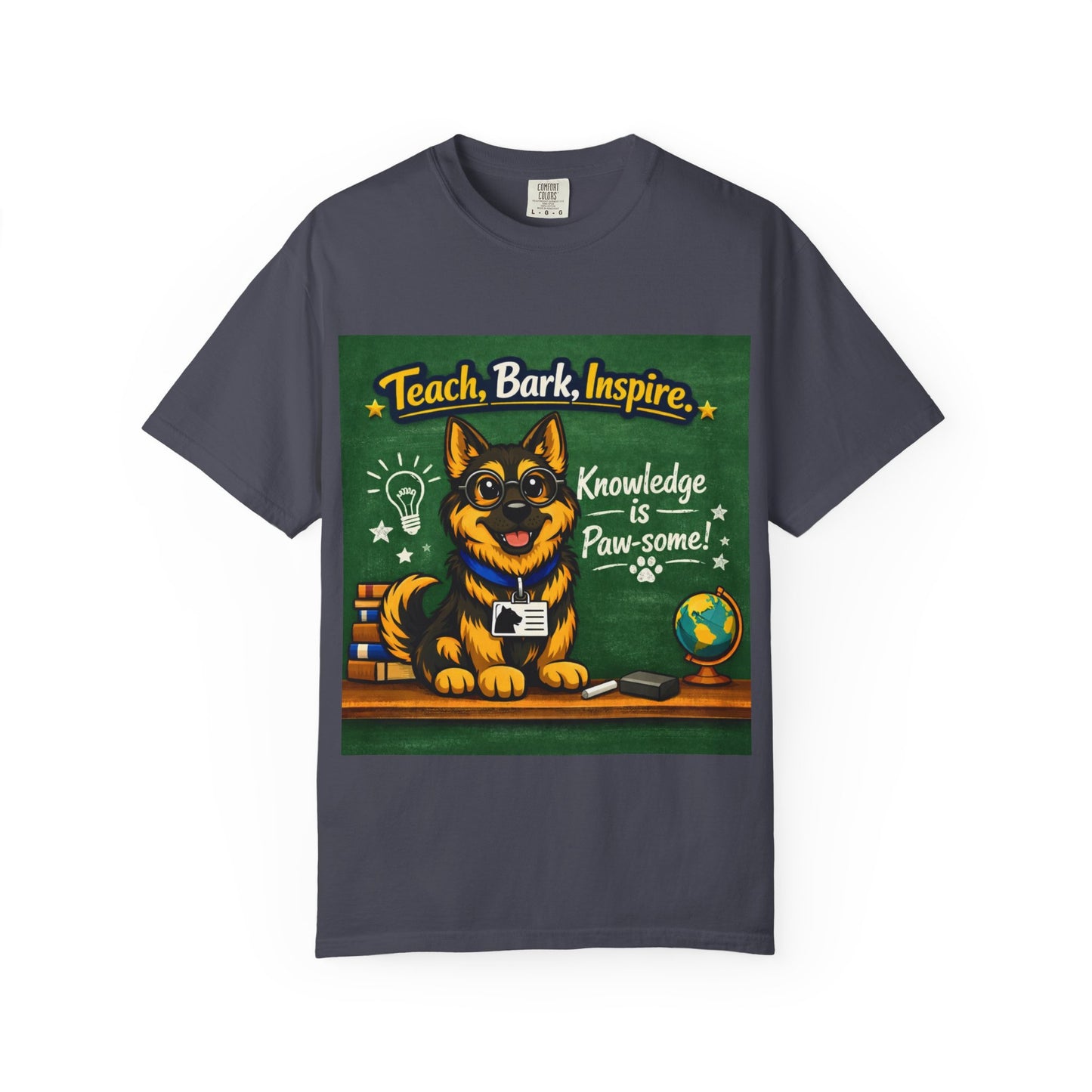 Teach, Bark, Inspire T-Shirt | German Shepherd Teacher Shirt