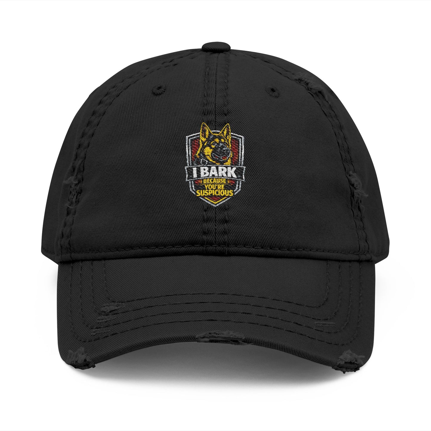 Distressed Embroidered Dad Hat — Tactical K9 Logo Cap