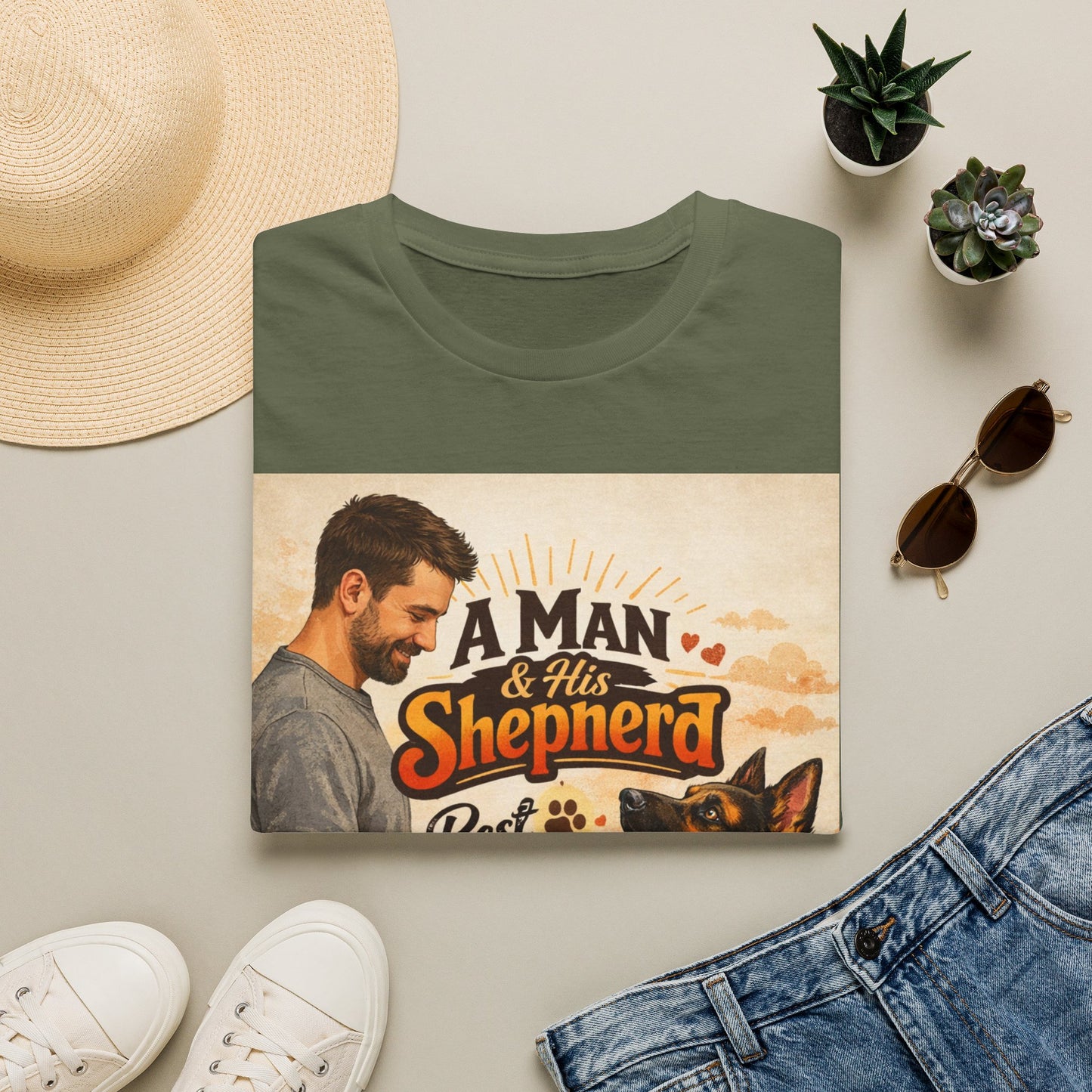 A Man & His Shepherd T‑Shirt — German Shepherd Dog Lover Tee