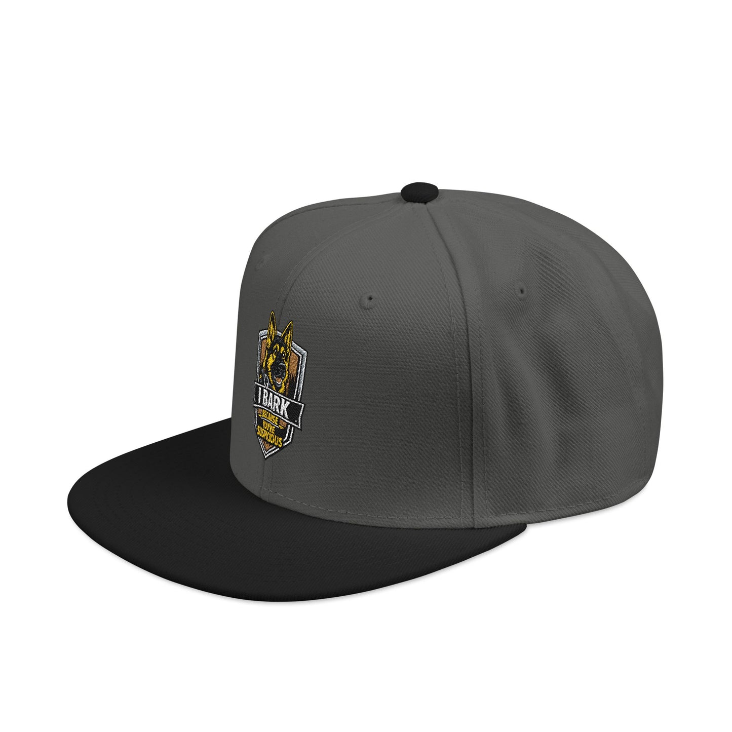 Embroidered Crown Skull Snapback Hat — Streetwear Baseball Cap with Gold Accent