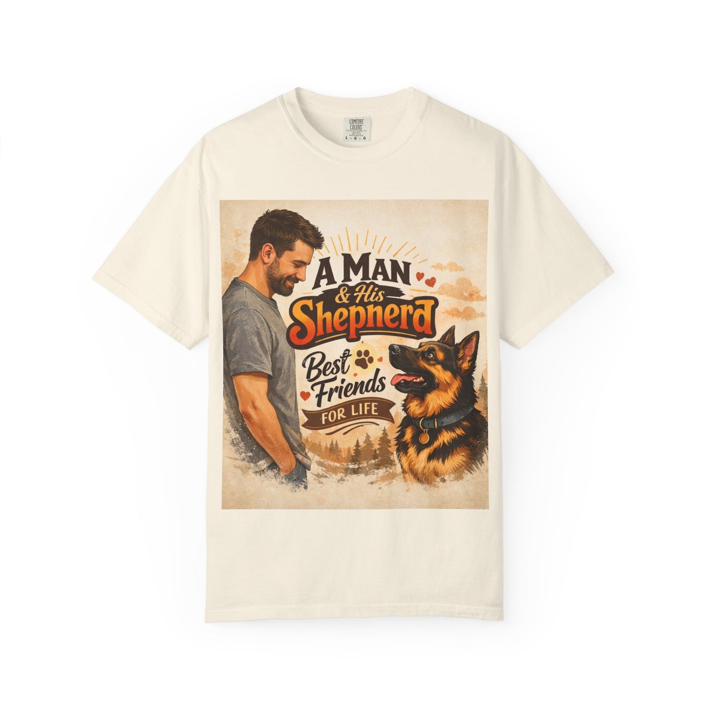 A Man & His Shepherd Best Friends for Life T‑Shirt — German Shepherd Dog Lover Tee