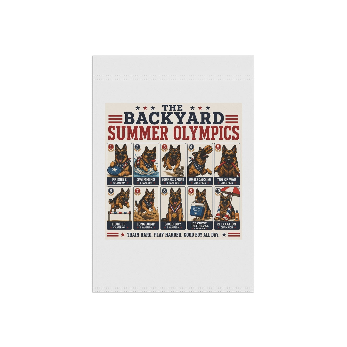 Garden Banner — “The Backyard Summer Olympics” Dog Pawtraits Flag