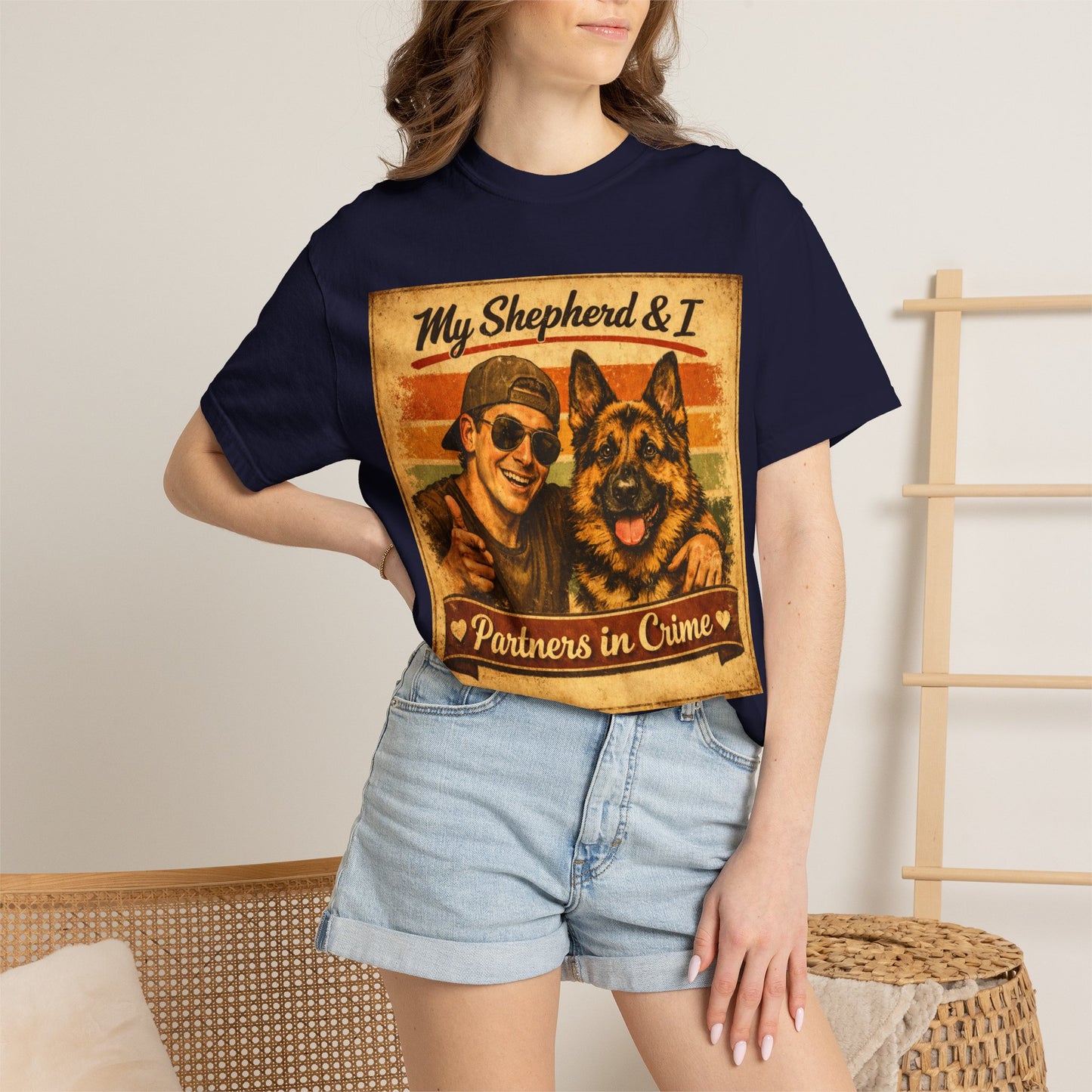 My Shepherd & I Partners in Crime T-Shirt | German Shepherd Dog Tee
