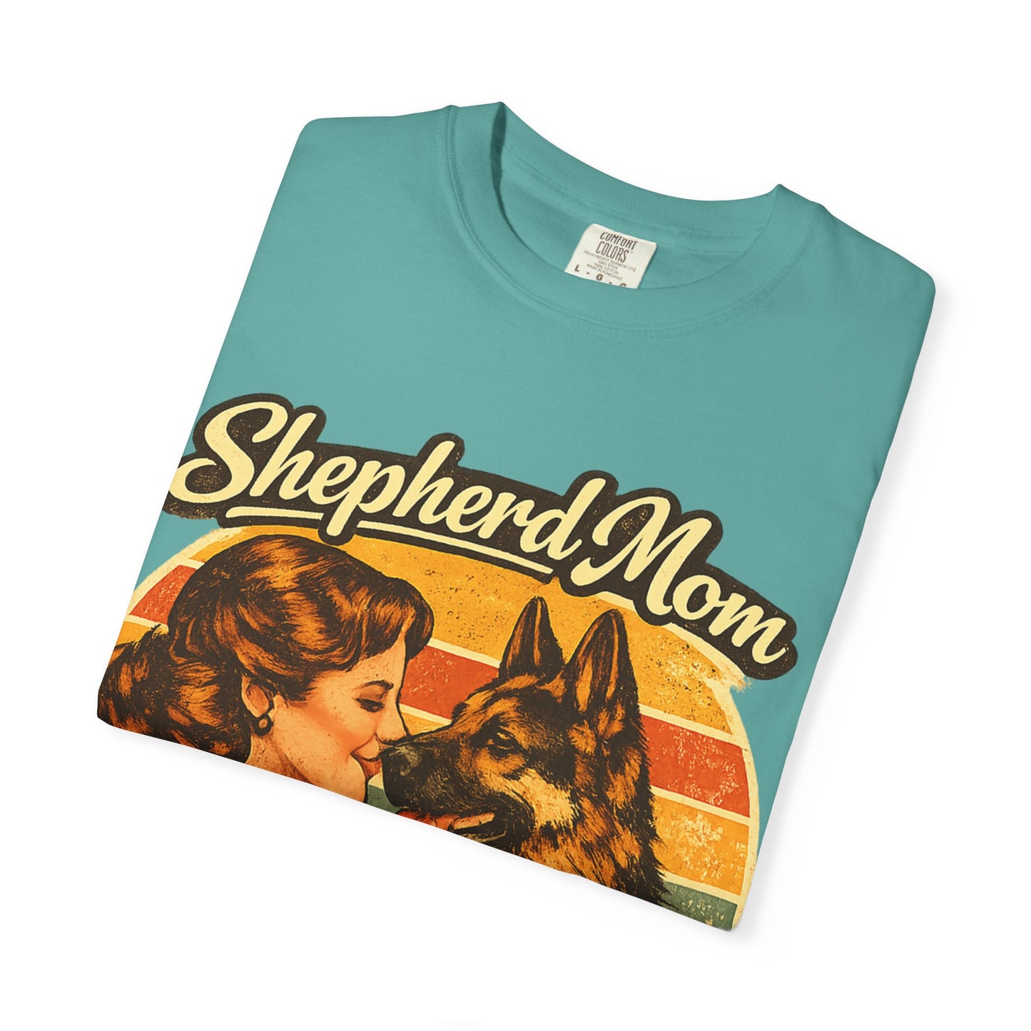 Shepherd Mom Vintage Portrait T-Shirt | German Shepherd Mom Tee