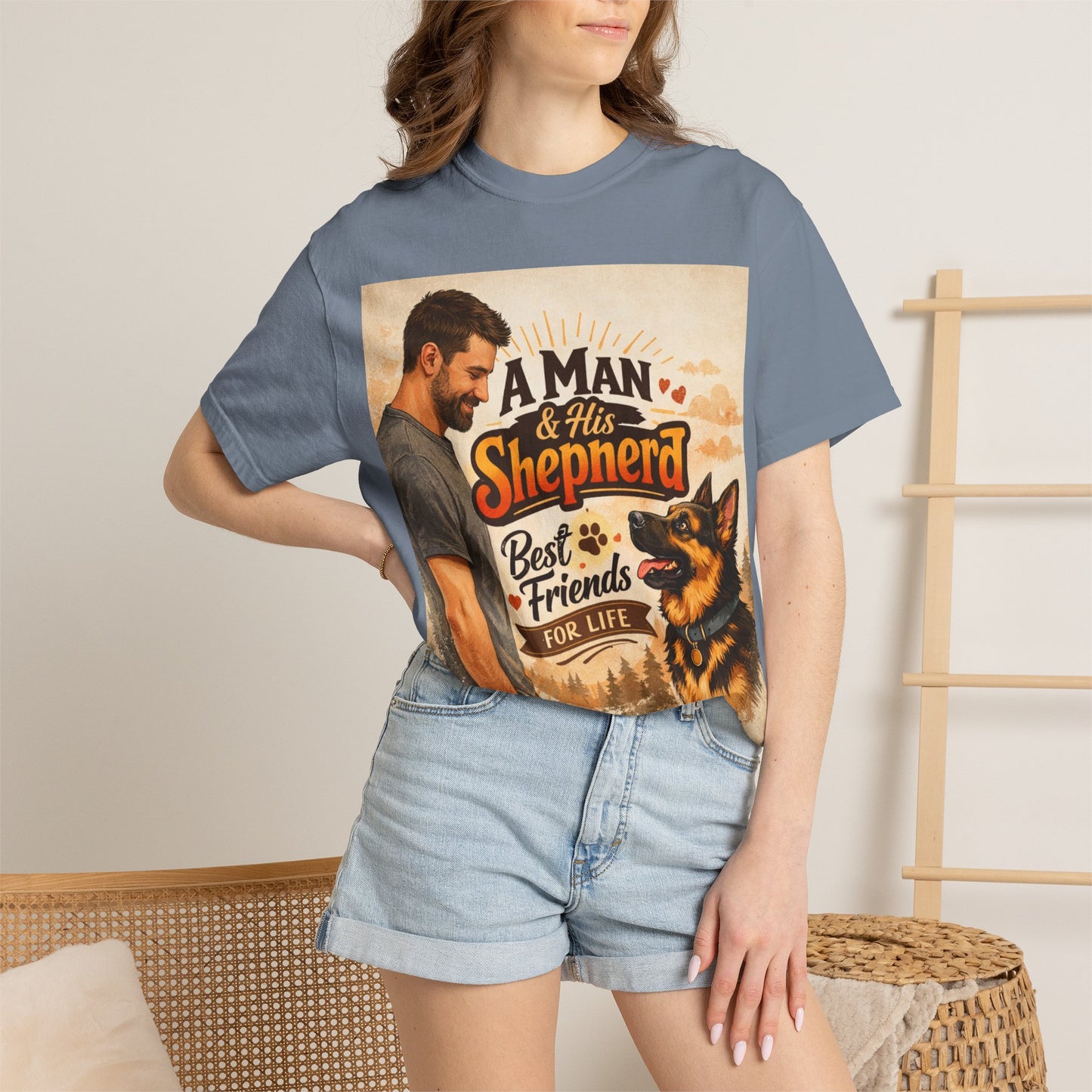 A Man & His Shepherd Best Friends for Life T‑Shirt — German Shepherd Dog Lover Tee