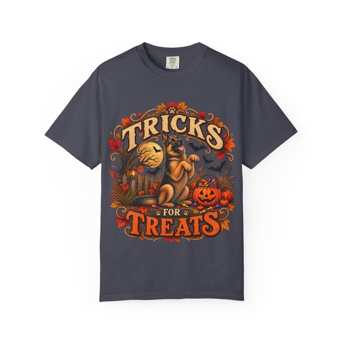 German Shepherd Tricks for Treats Halloween T-Shirt