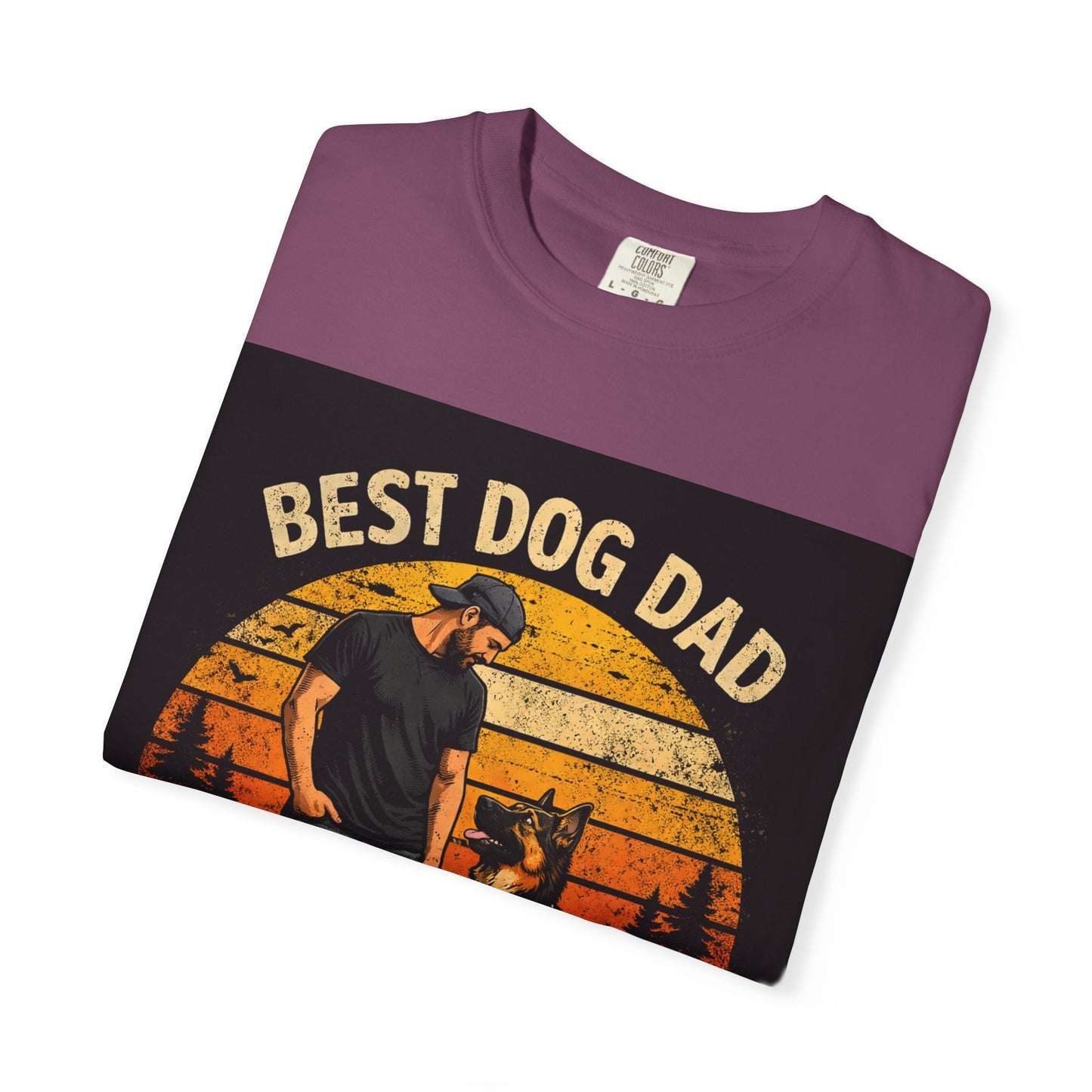 Best Dog Dad by My Side T-Shirt | Dog Lover Father Tee