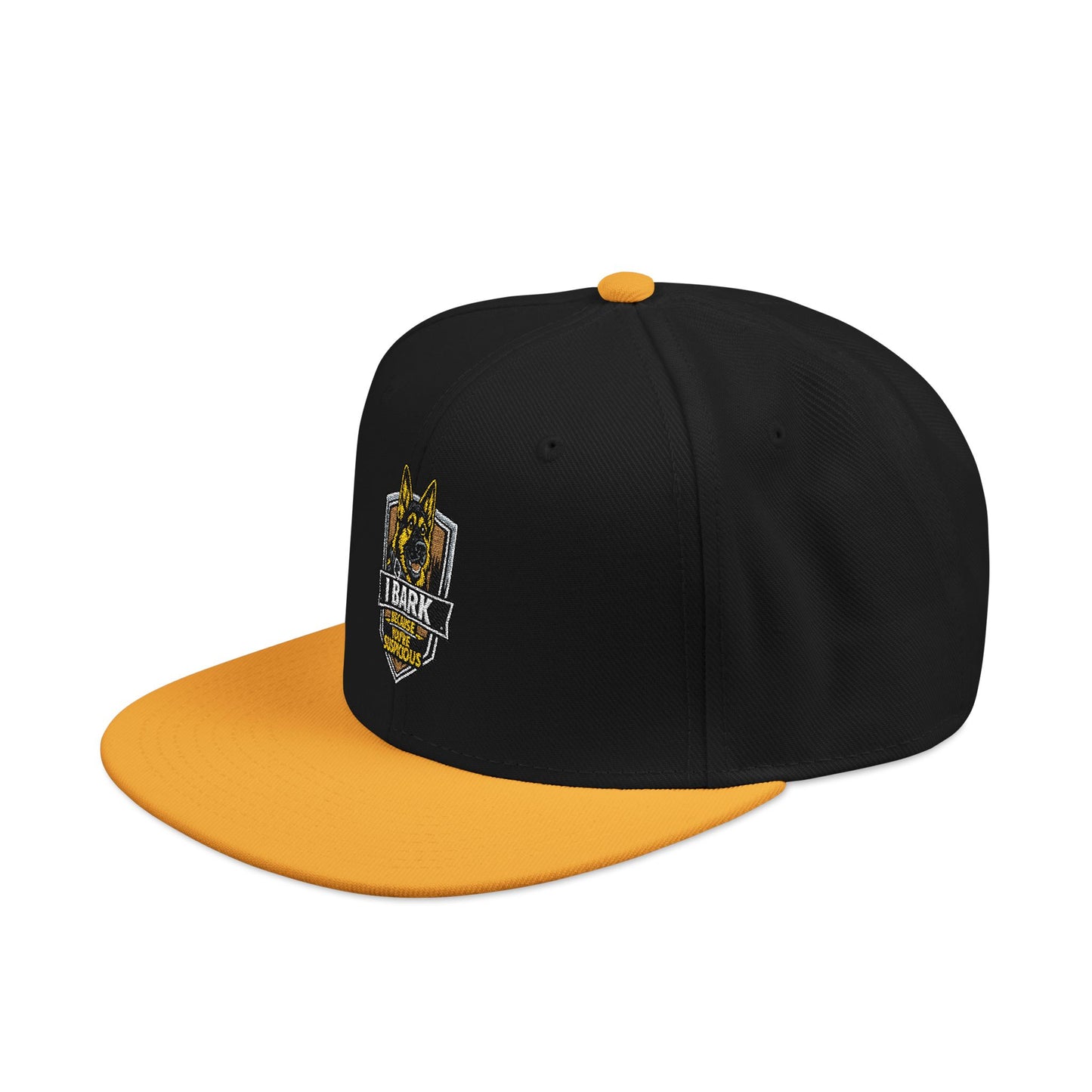Embroidered Crown Skull Snapback Hat — Streetwear Baseball Cap with Gold Accent