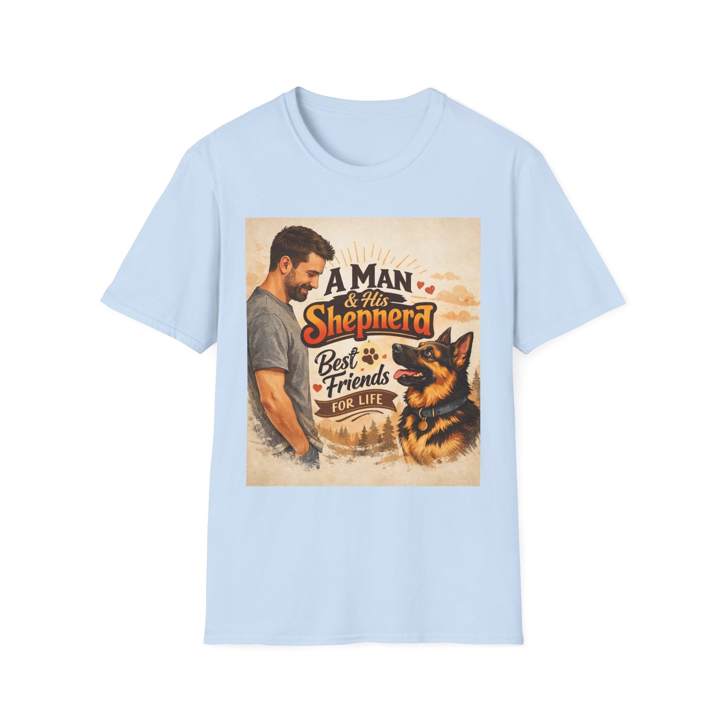 A Man & His Shepherd T‑Shirt — German Shepherd Dog Lover Tee