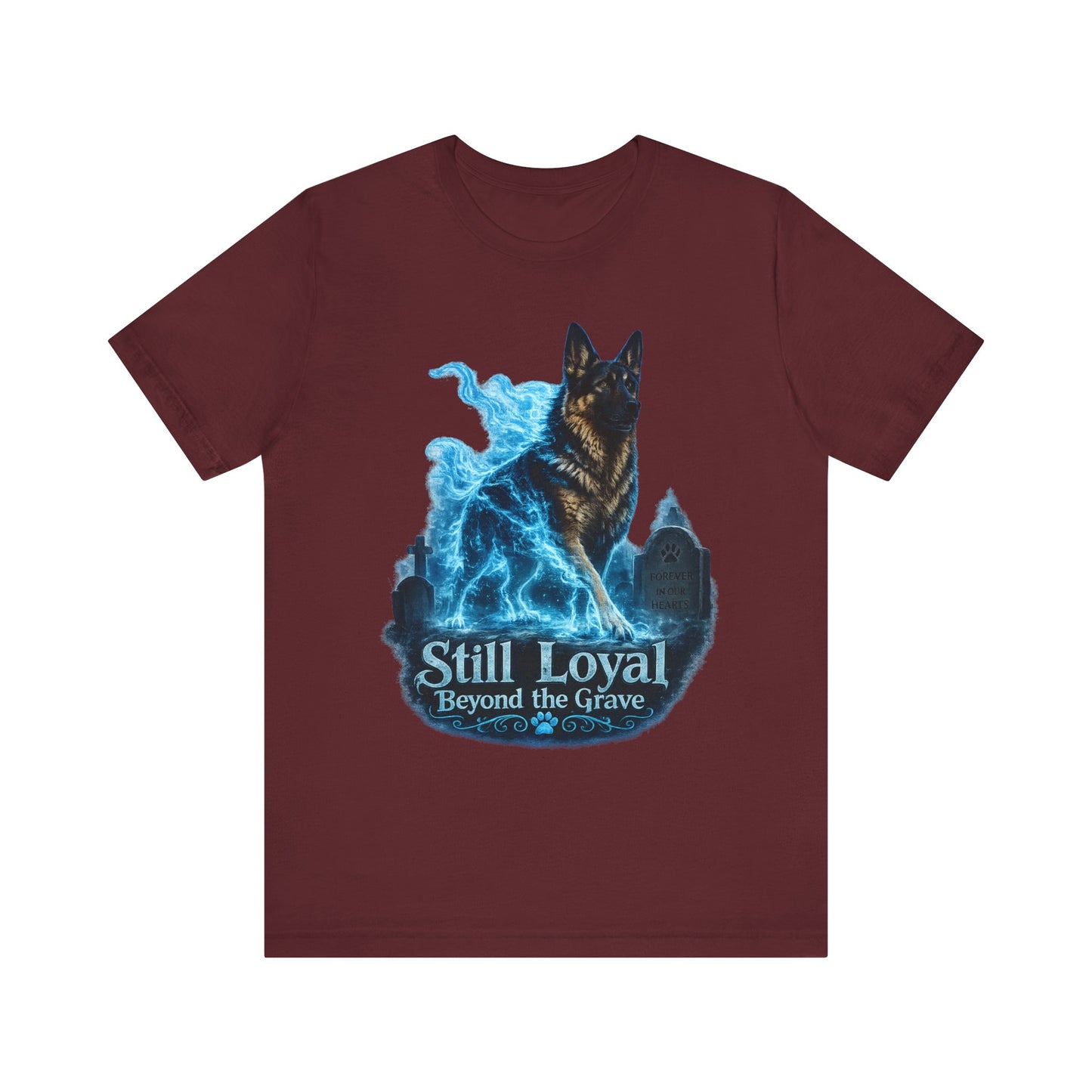 Ghost German Shepherd Shirt | Still Loyal Beyond the Grave | Gothic Halloween Dog T-Shirt