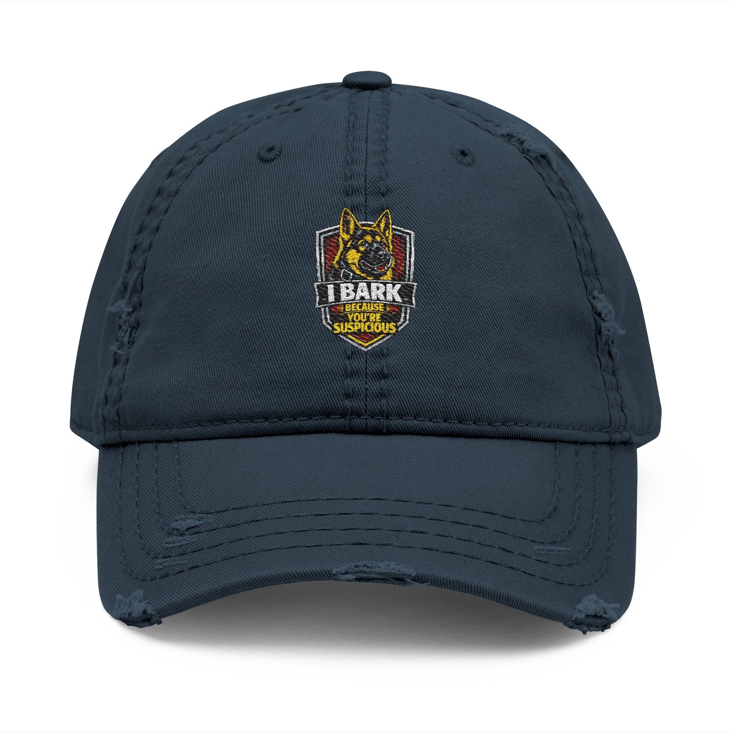 Distressed Embroidered Dad Hat — Tactical K9 Logo Cap