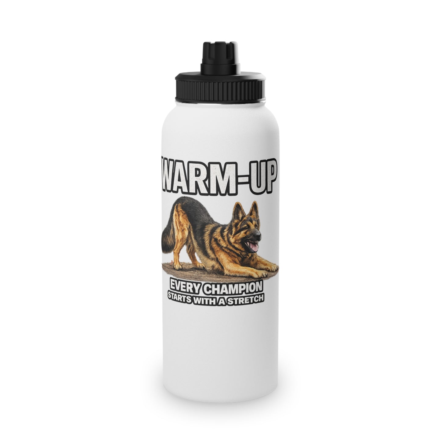 Warm-Up German Shepherd Sports Water Bottle | Pickens Athletic Standards™