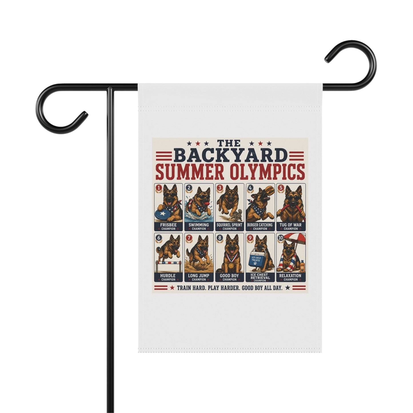 Garden Banner — “The Backyard Summer Olympics” Dog Pawtraits Flag